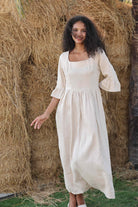casual midi linen dress