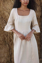 casual midi linen dress
