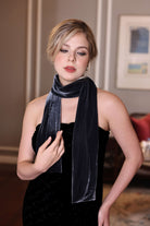 charcoal velvet wrap custom gift