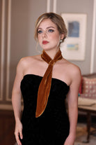 elegant thin velvet scarf for women