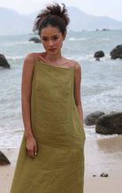 Linen slip dress