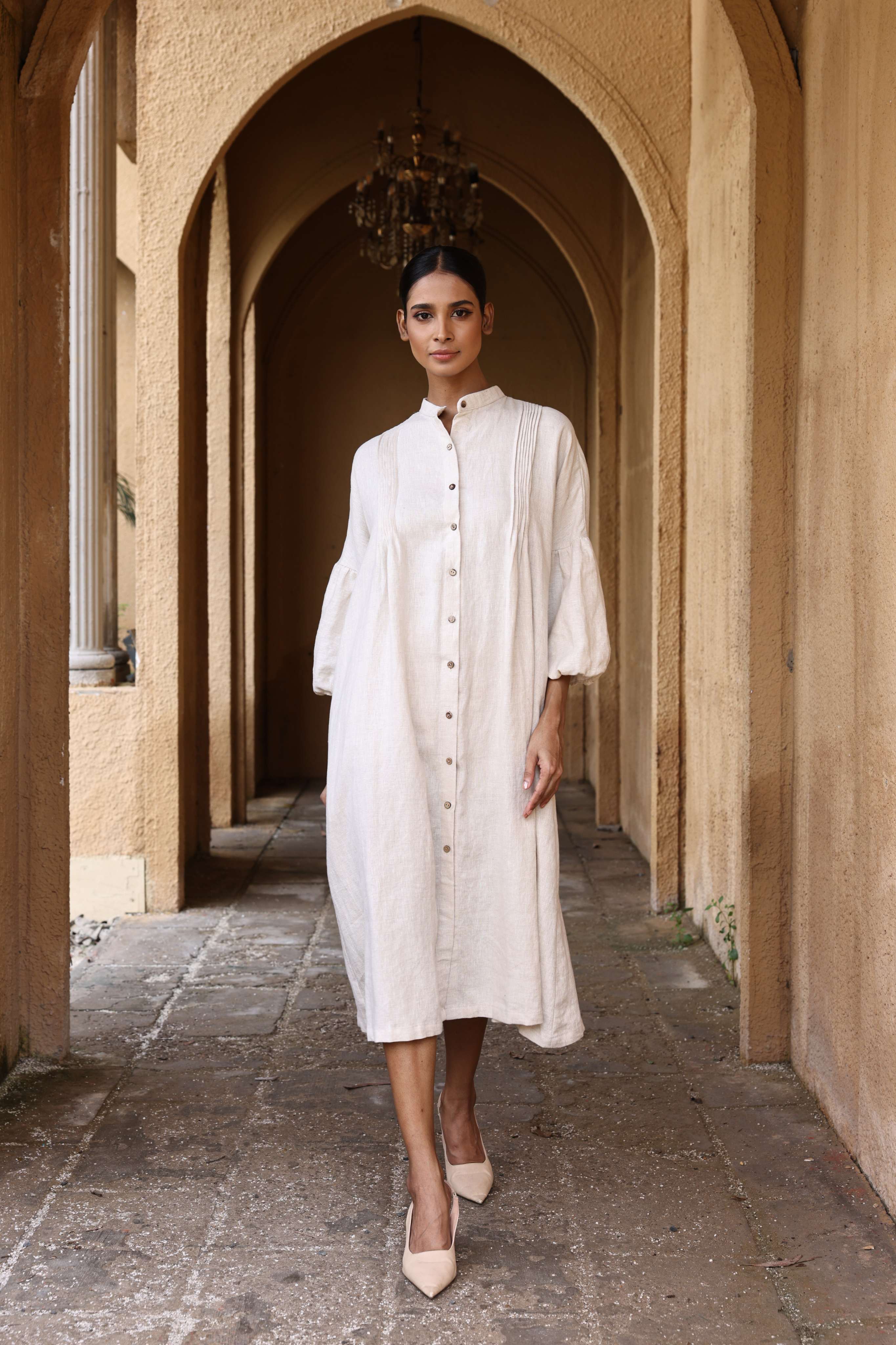 Linen tunic dress