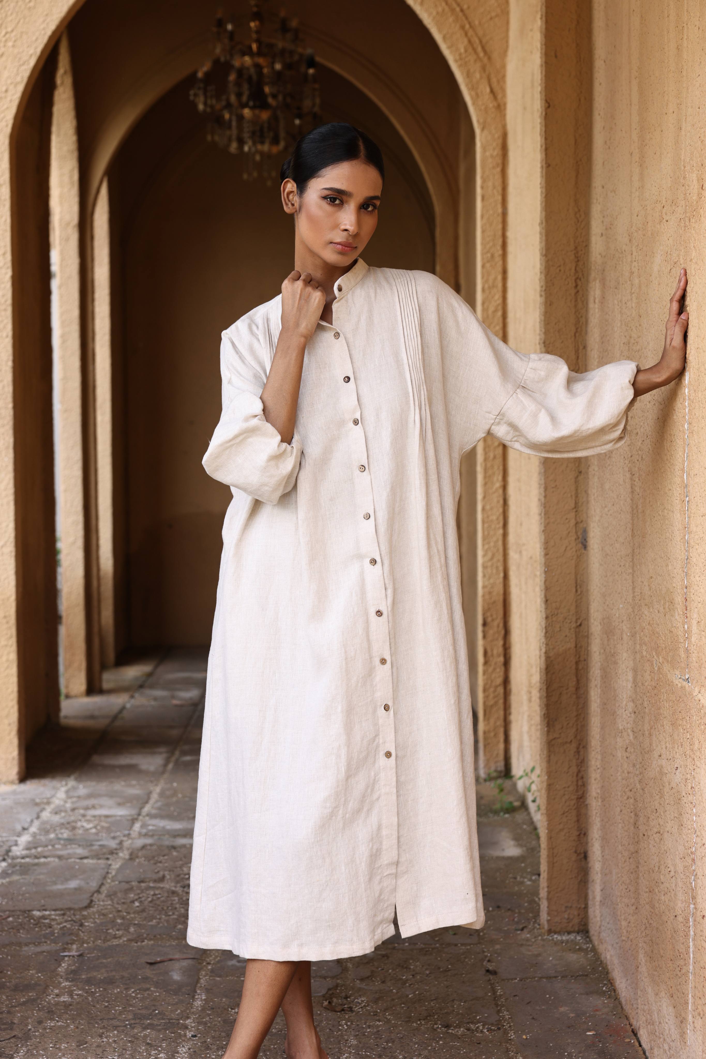Linen tunic dress