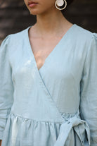 Linen wrap dress