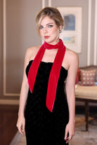 pink velvet skinny scarf handmade gift