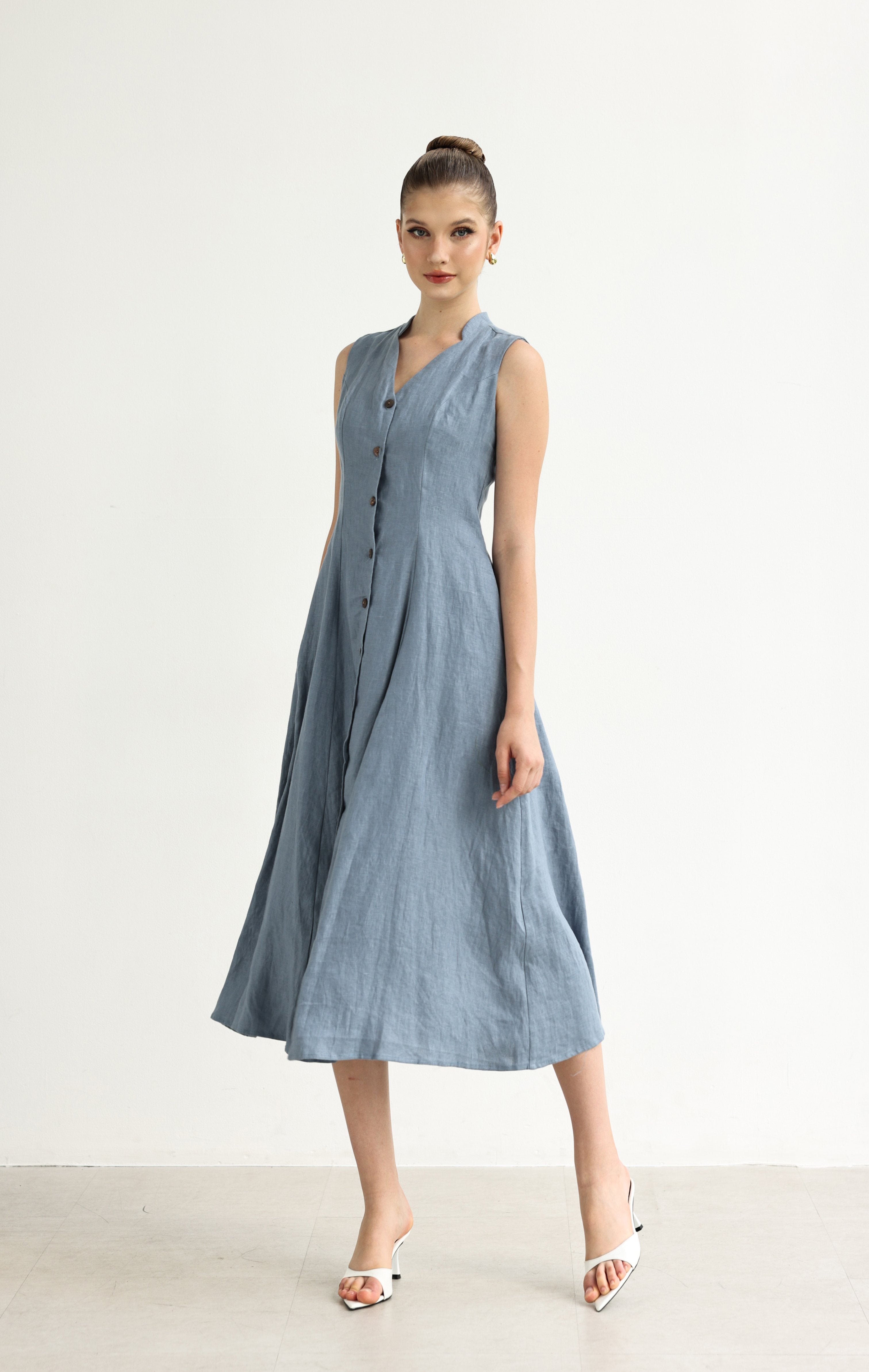 Summer casual linen dress