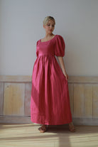 Summer linen maxi gown