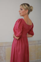 Summer linen maxi gown