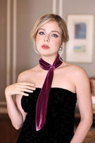 velvet neck tie scarf handmade valentine gift