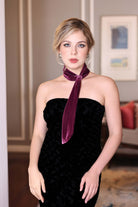 velvet neck tie scarf handmade valentine gift