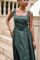 A-line summer linen dress