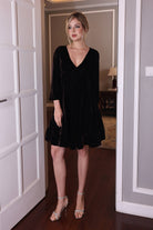 black velvet mini dress