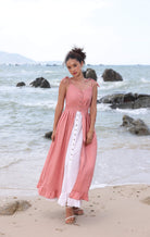 Button front linen sundress