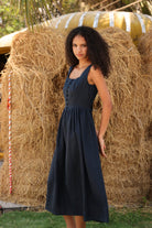 Casual linen sleeveless dress