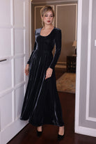 charcoal velvet maxi dress