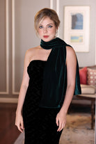 custom emerald velvet scarf holiday gift