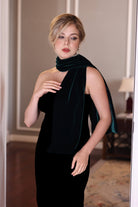 custom emerald velvet scarf holiday gift