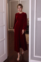 custom velvet evening dress