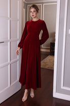 custom velvet evening dress