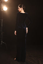 Custom velvet gala dress