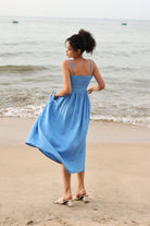 Cut-out linen sundress
