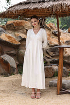 Empire waist linen dress
