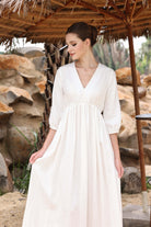 Empire waist linen dress