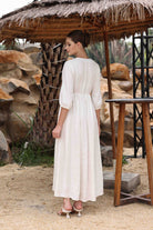 Empire waist linen dress