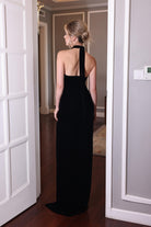 evening velvet maxi dress