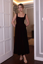formal velvet maxi dress