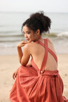 Linen apron dress