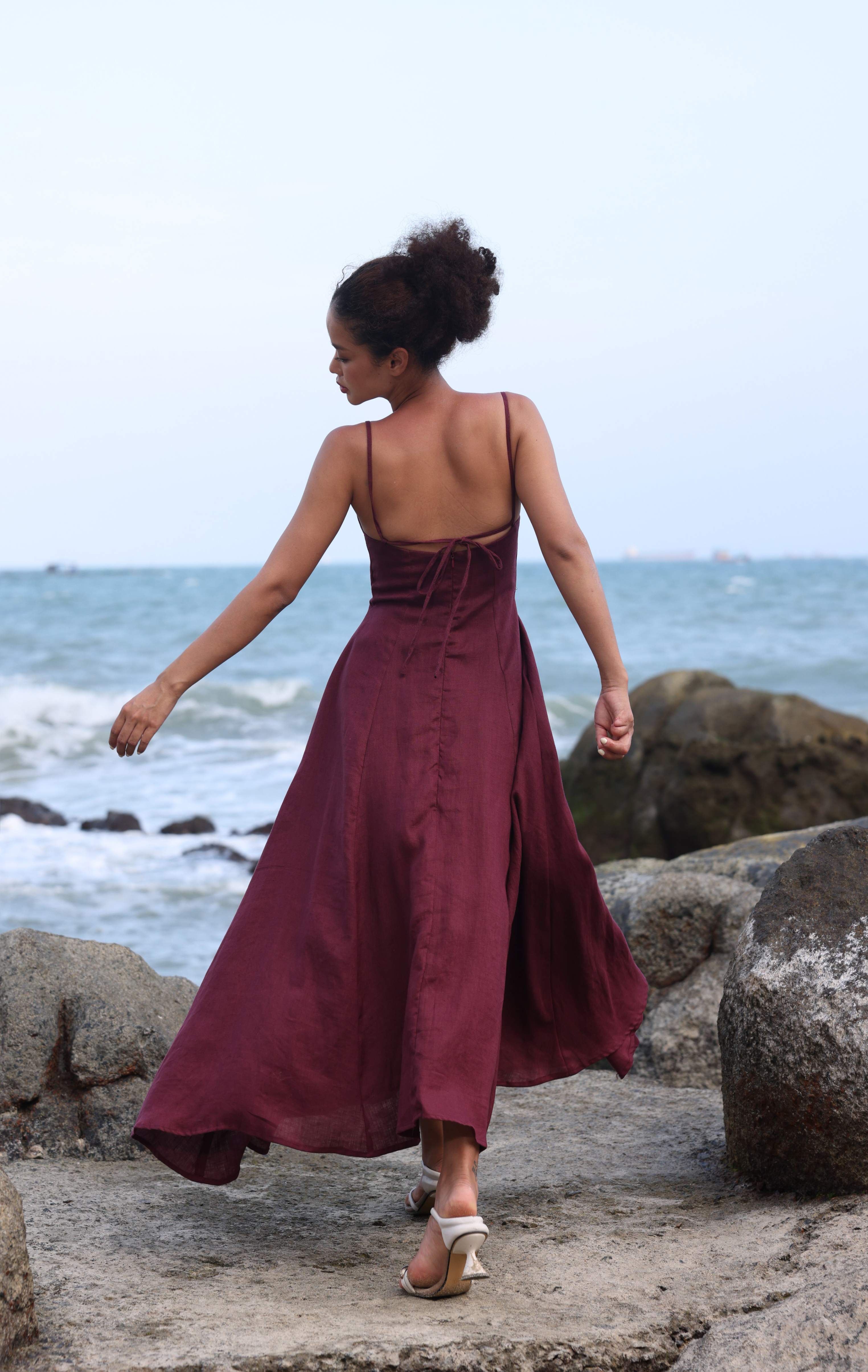 Linen cami dress