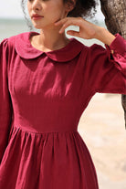 Linen dress with Peter Pan