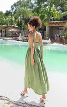 Linen halter cross dress
