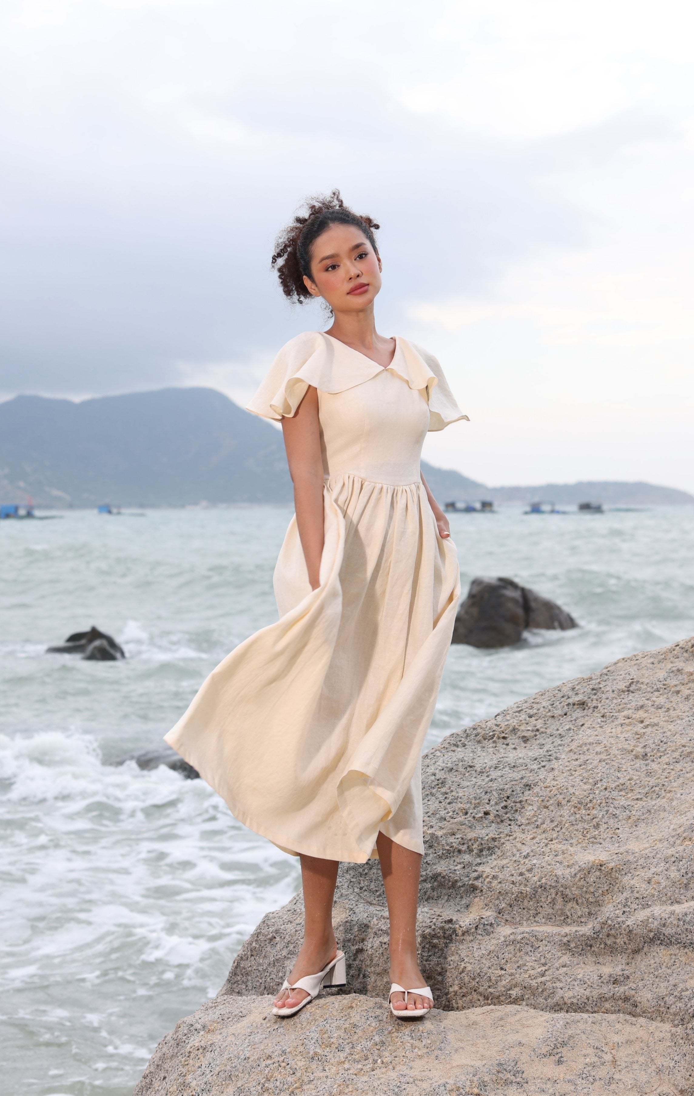 Linen summer wedding guest dress ARA MYAN ATELIER Linen summer wedding guest dress ARA MYAN ATELIER