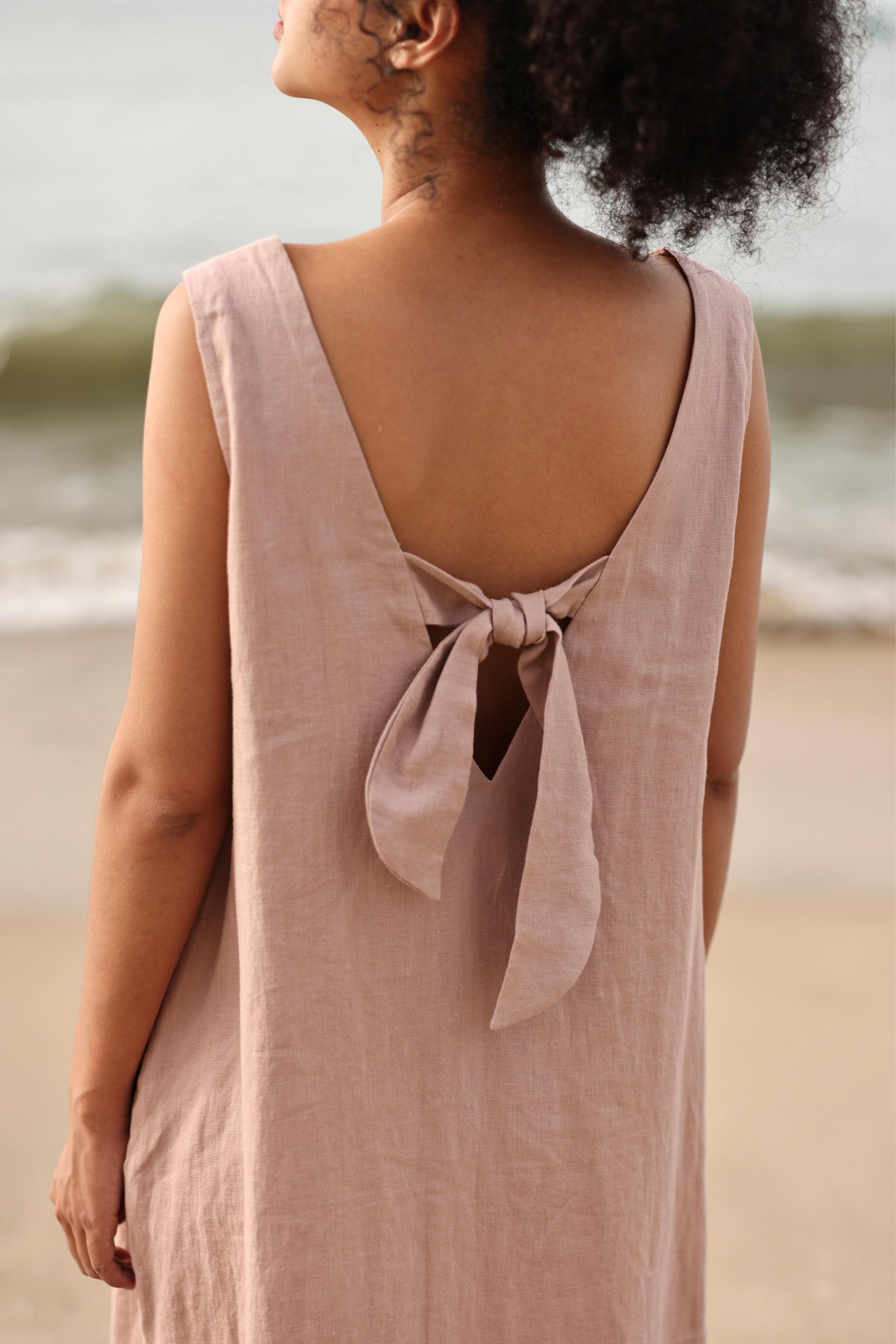 Linen tank dress
