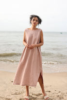 Linen tank dress