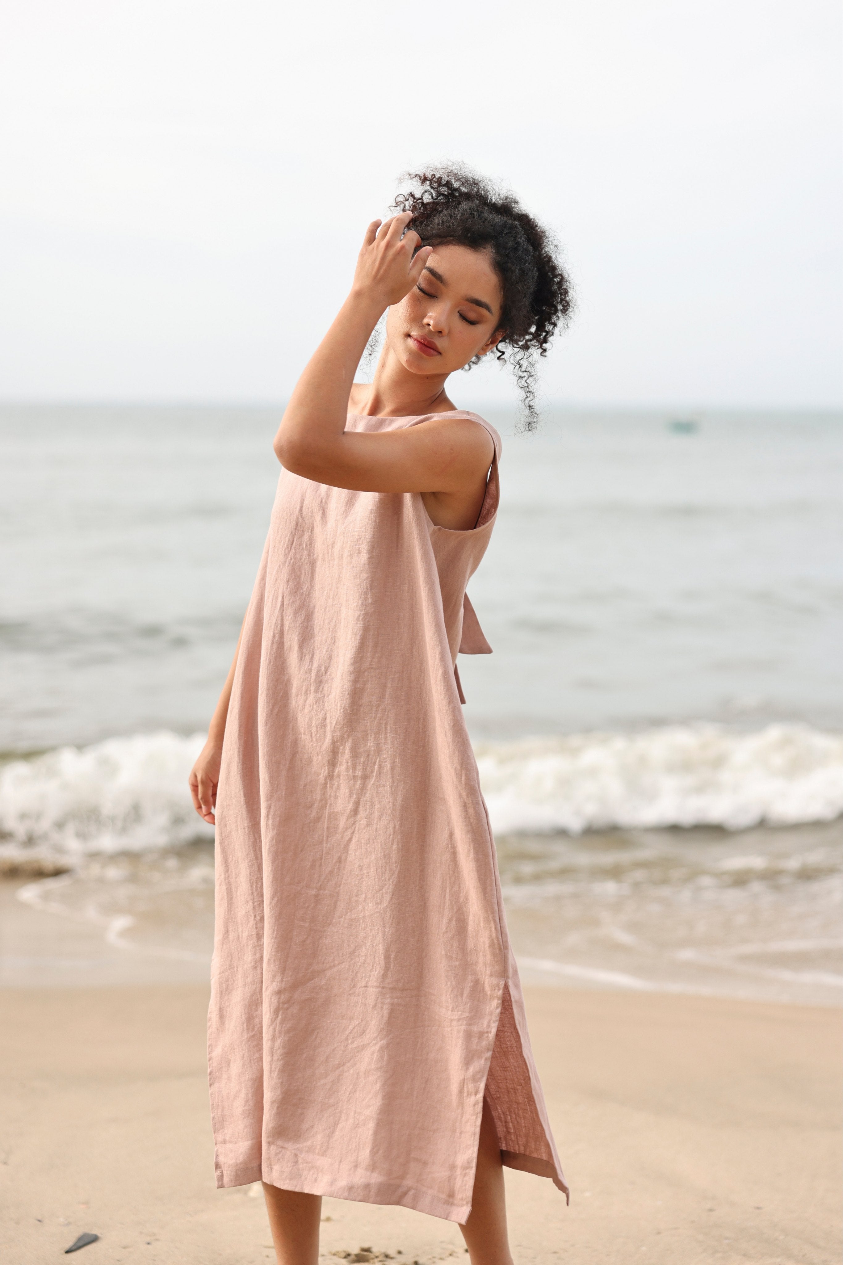 Linen tank dress