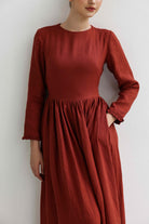 Long sleeve A-line dress