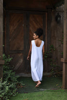 Low back linen dress