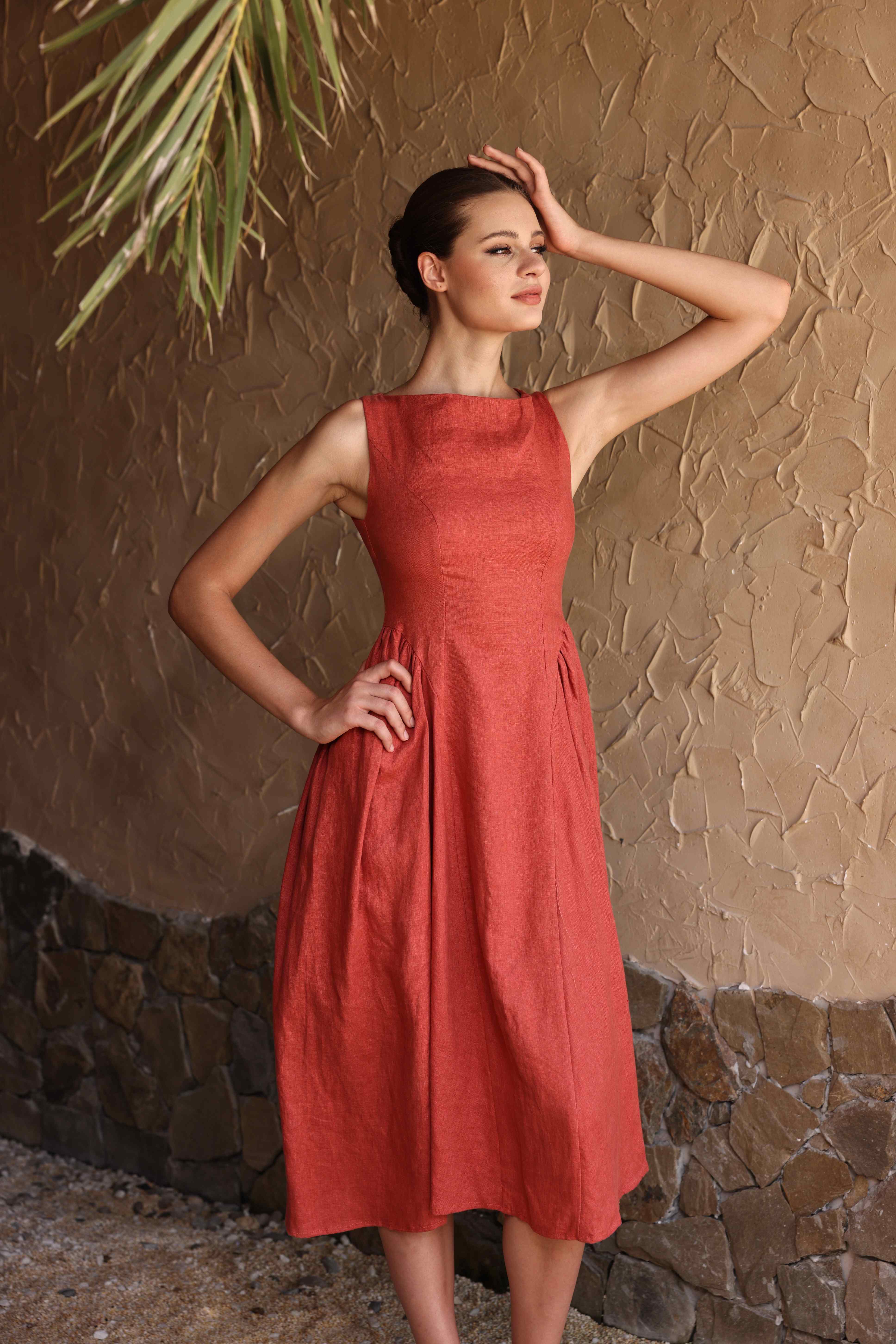 Minimalist linen dress 