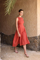 Minimalist linen dress
