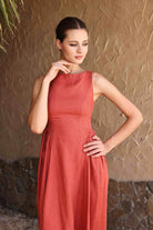 Minimalist linen dress