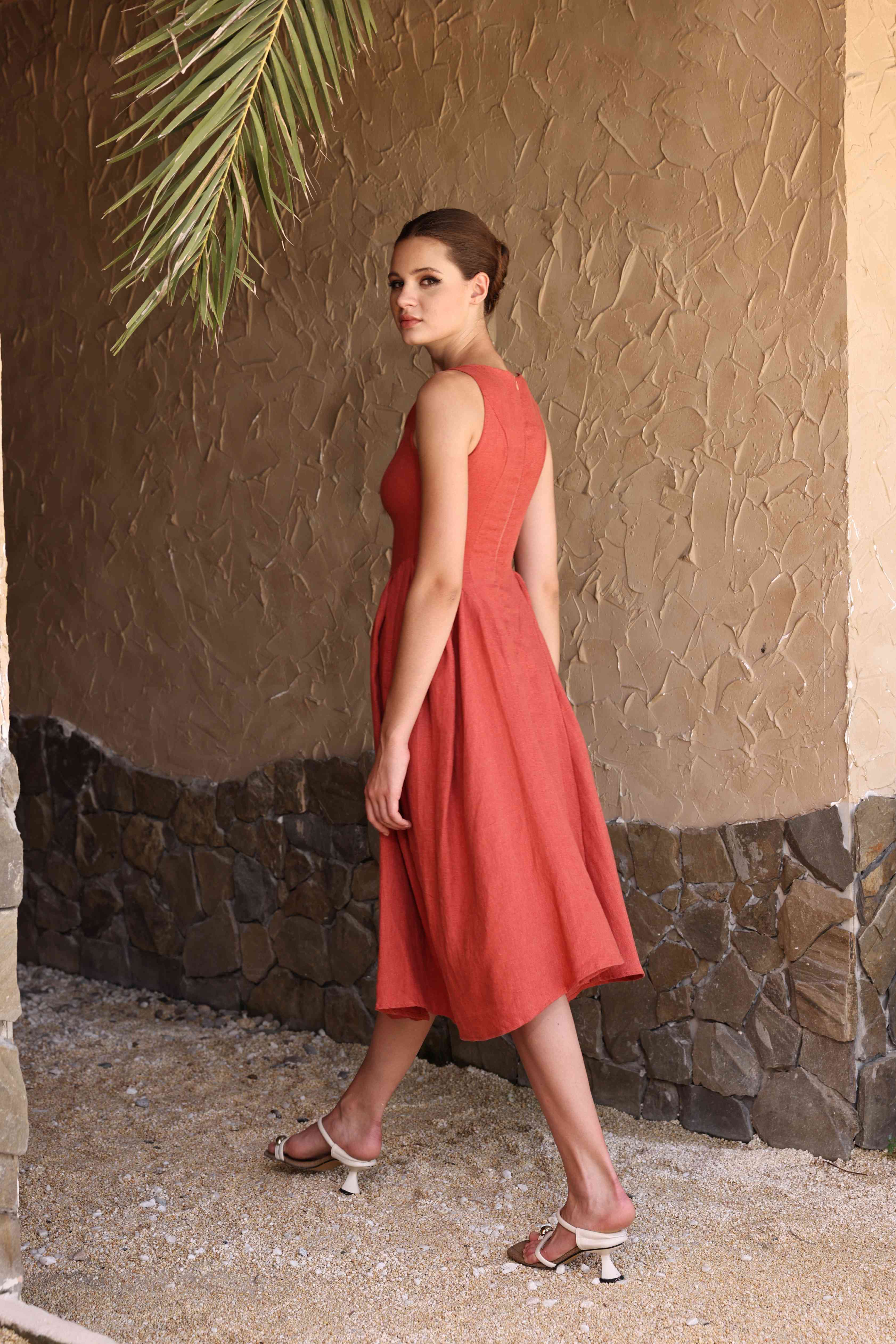 Minimalist linen dress