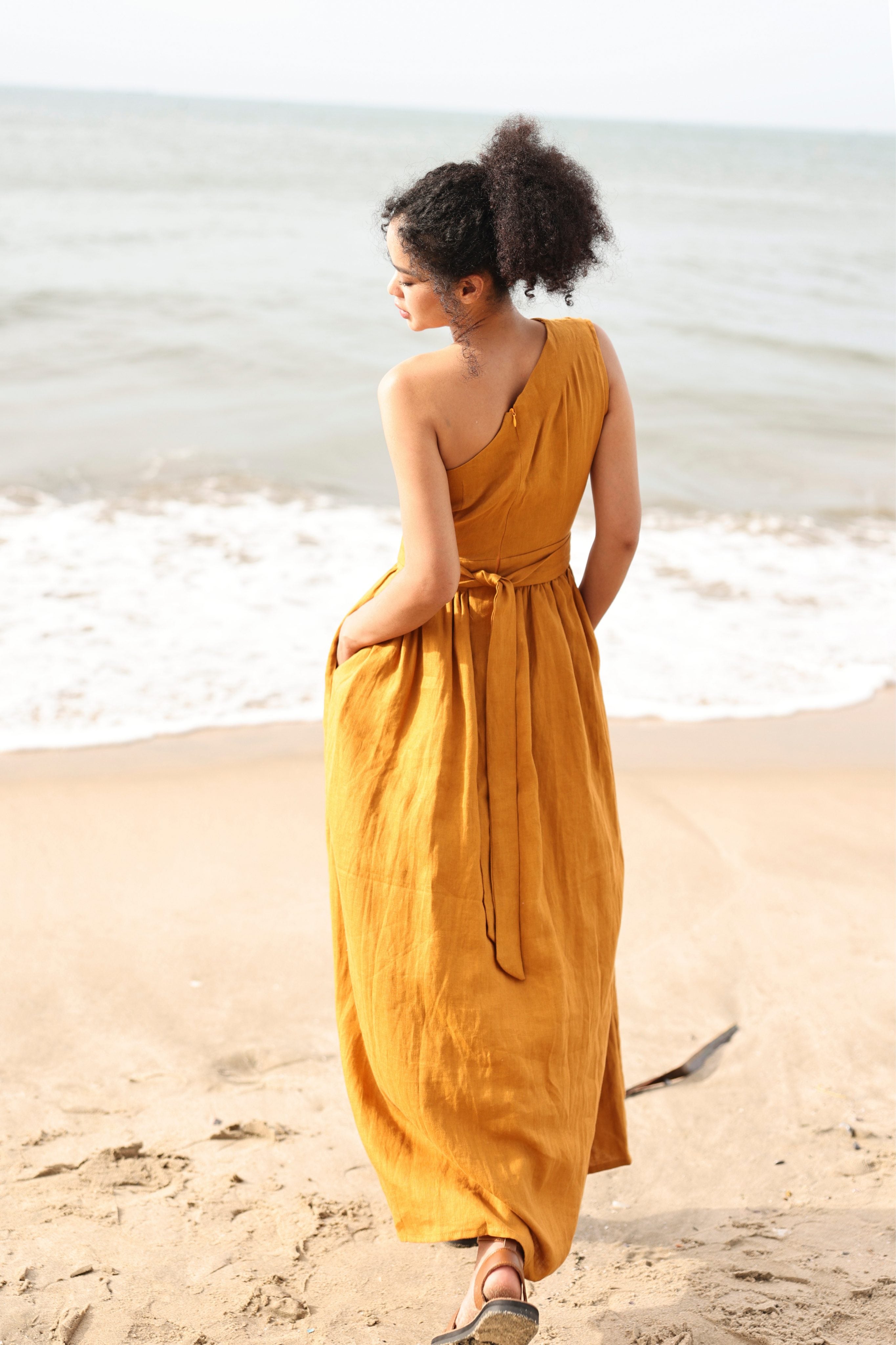 One shoulder boho maxi dress ALINA MYAN ATELIER One shoulder boho maxi dress ALINA MYAN ATELIER