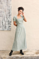 Open back linen dress