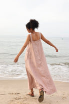 Patch pockets linen dress