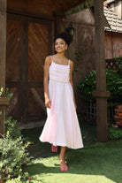 Pink linen sundress