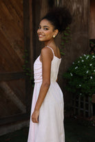 Pink linen sundress