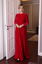 plus size high neck velvet dress
